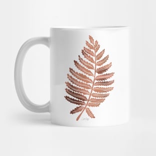 fern leaf rose gold Mug
